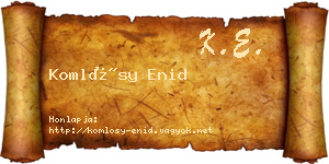 Komlósy Enid névjegykártya